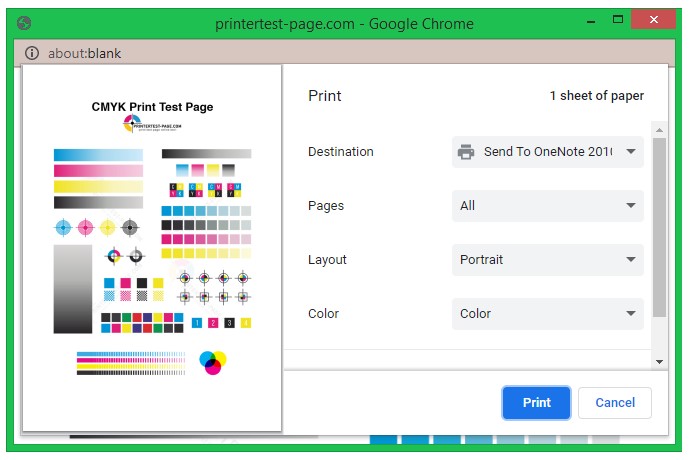 Color Print Test Page Pdf