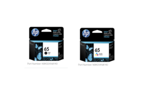 HP 65 Black and HP 65 Tri-color Ink Cartridges