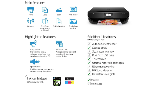 HP ENVY 4520 Additional Features